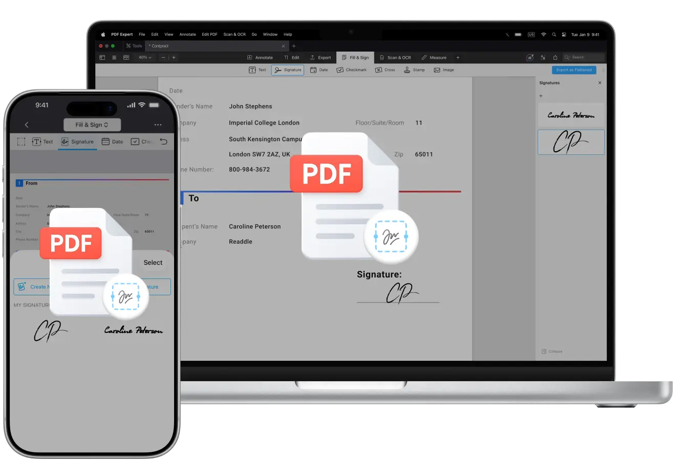 如何在一个 PDF 中添加多个签名