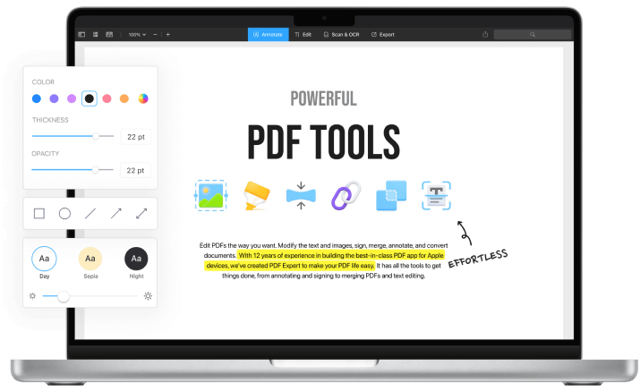 O editor definitivo de PDF <br>para Mac